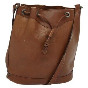Burberrys Shoulder Bag Leather Brown Auth BA826